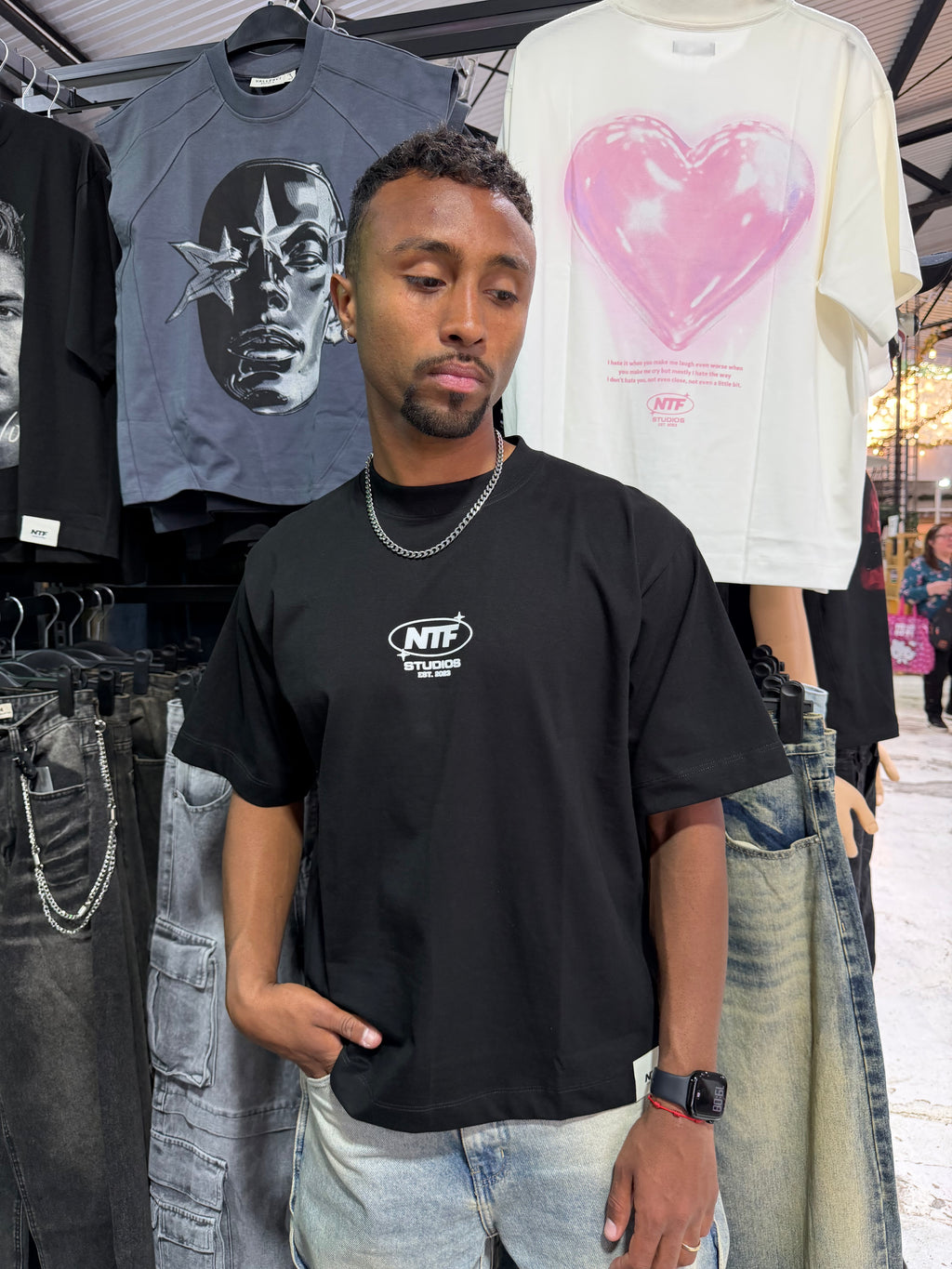 Polera Boxyfit "Trama Black"