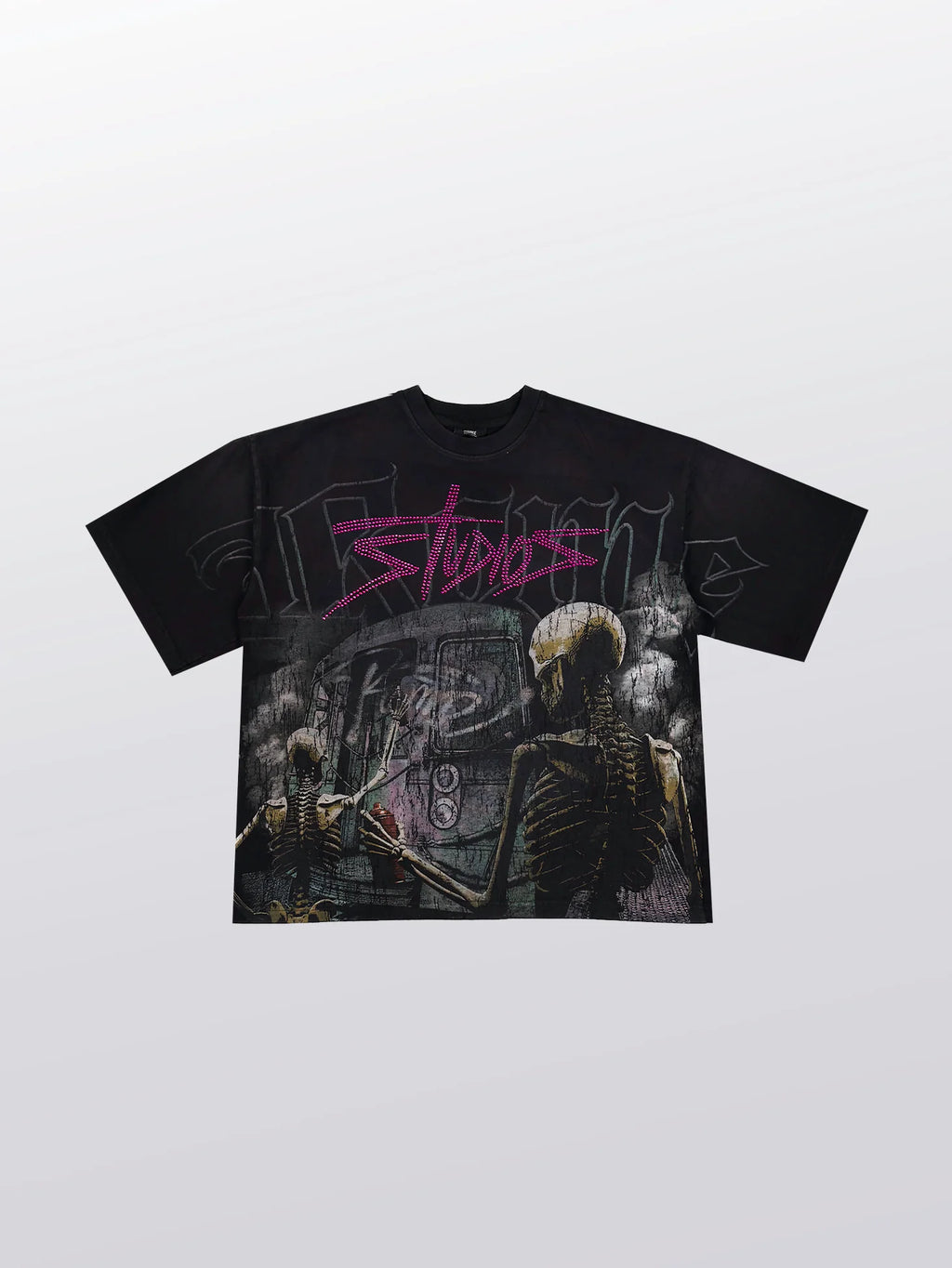 PAITING SKULL BOXY TEE