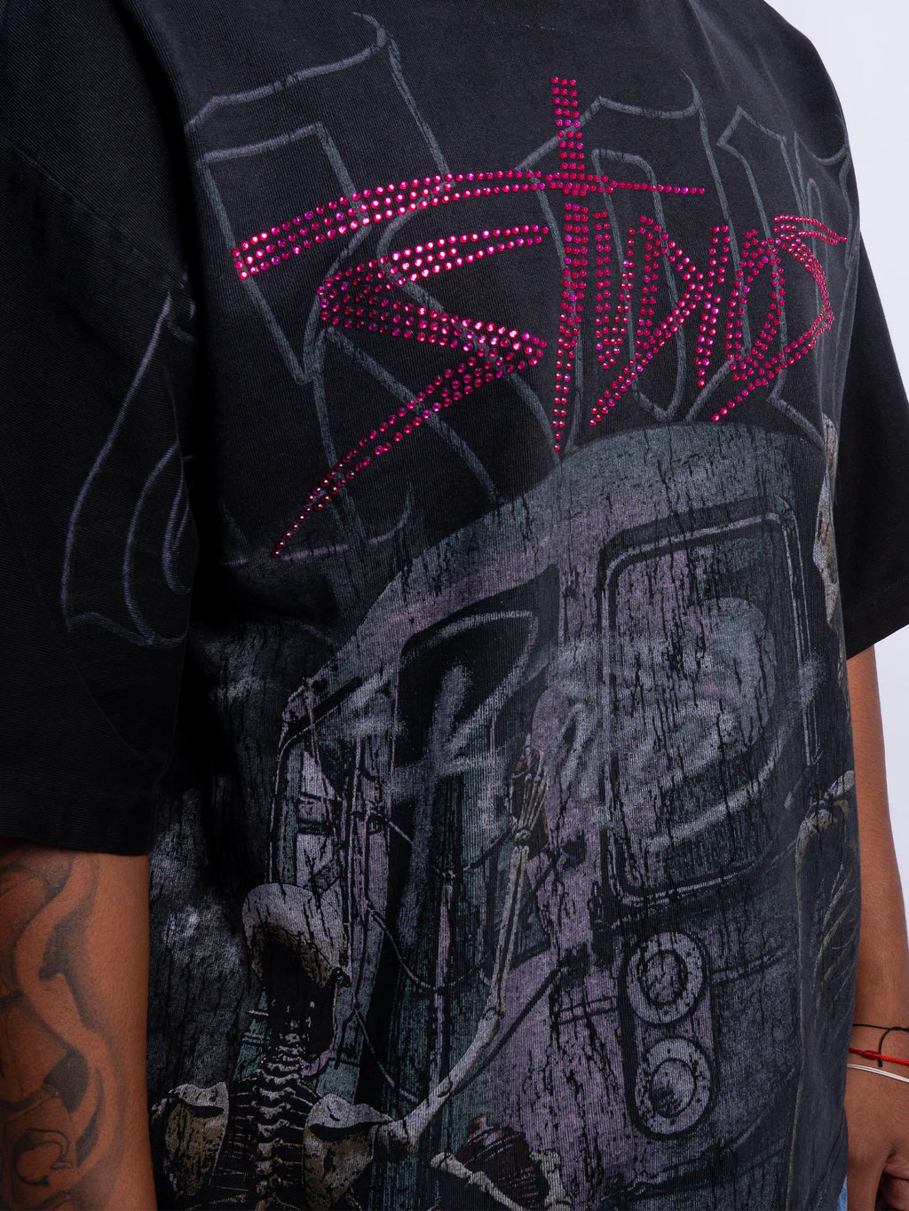 PAITING SKULL BOXY TEE