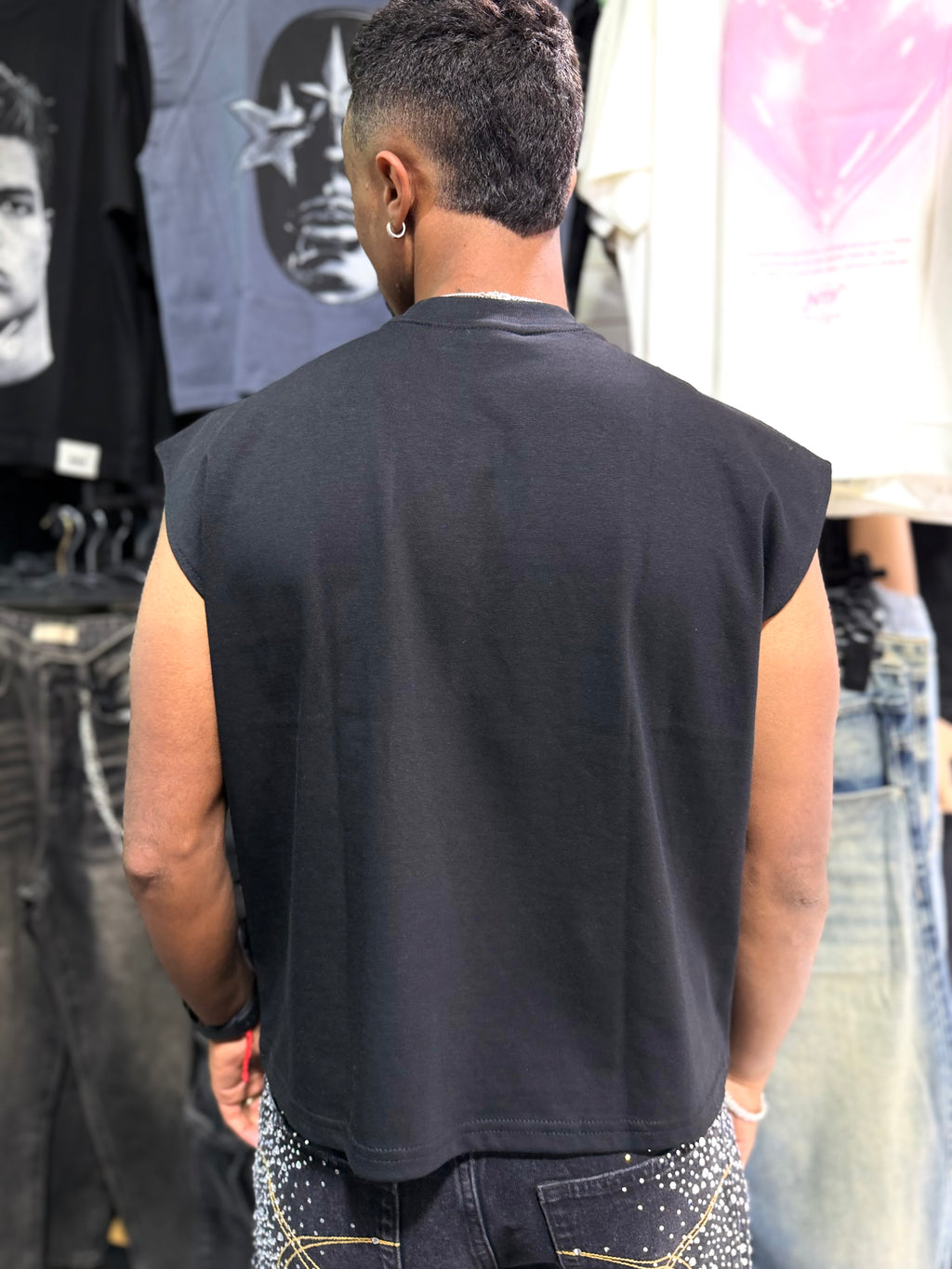 Polera Boxyfit Manga 0 "BLACK & WINE"