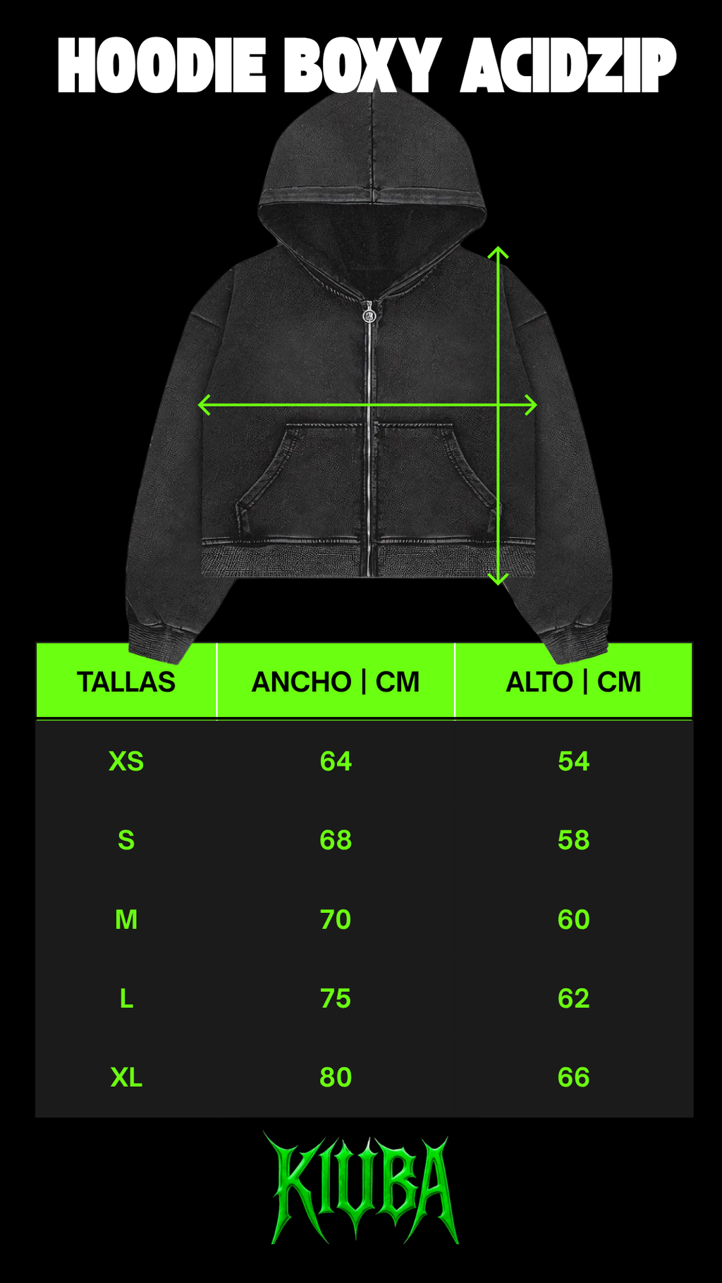 Hoodie Canguro Acid Wash