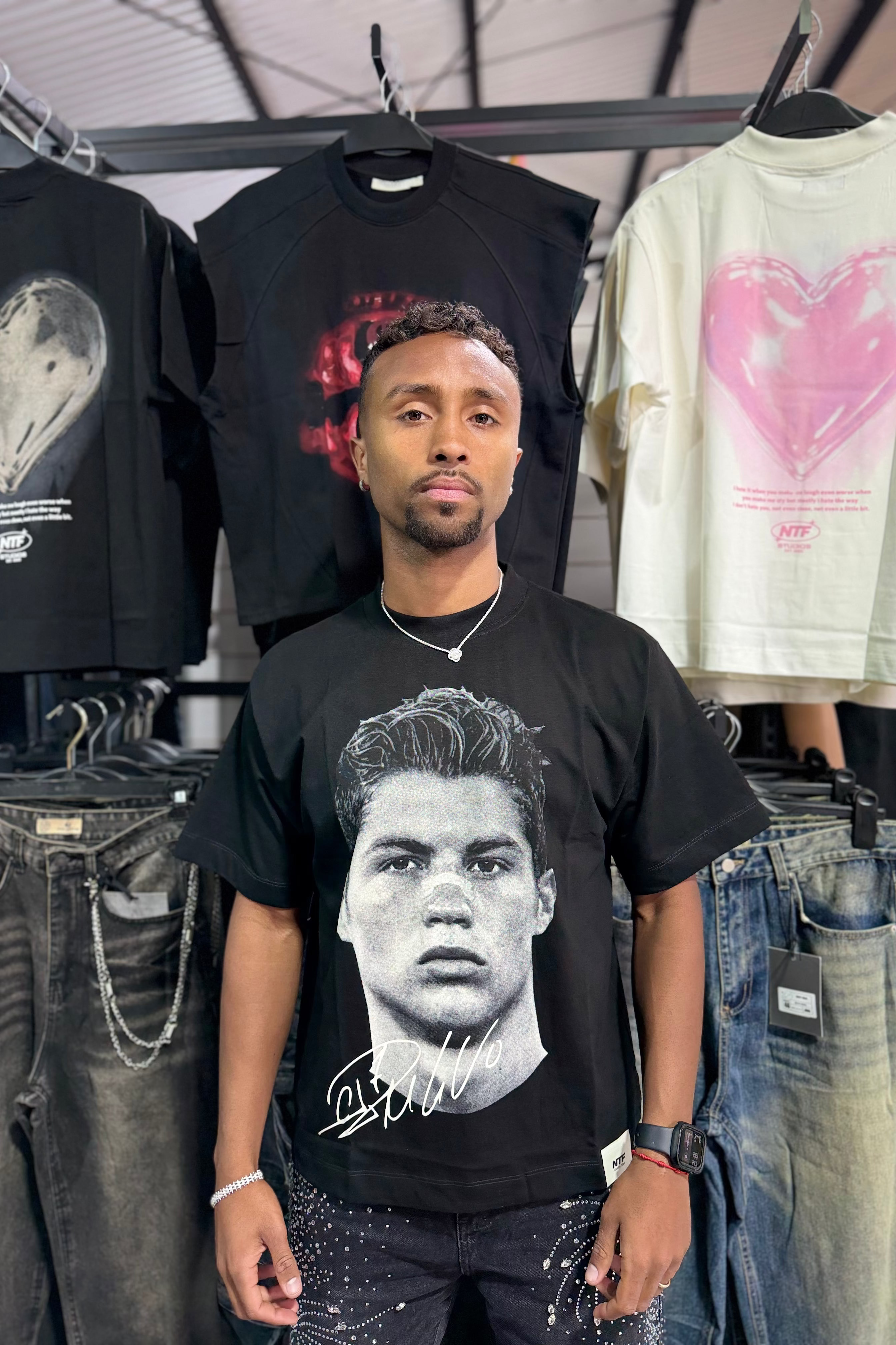 Polera BoxyFit CR7 Negra