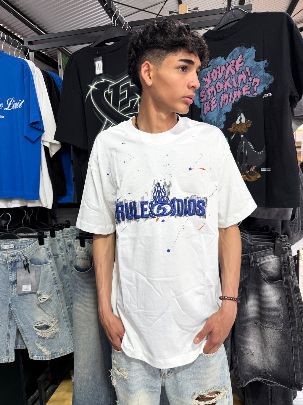 Polera Rule Dios White