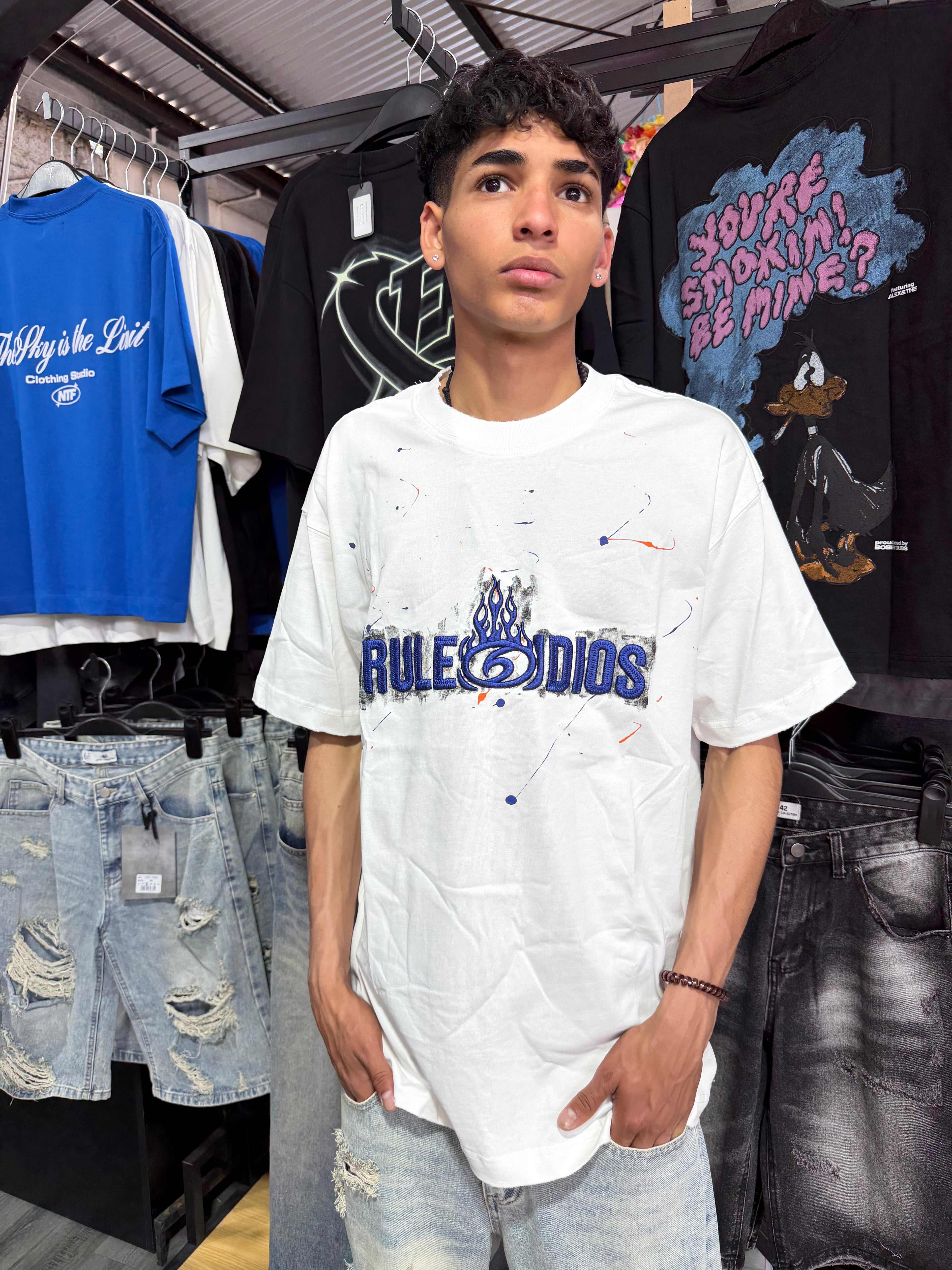 Polera Rule Dios White