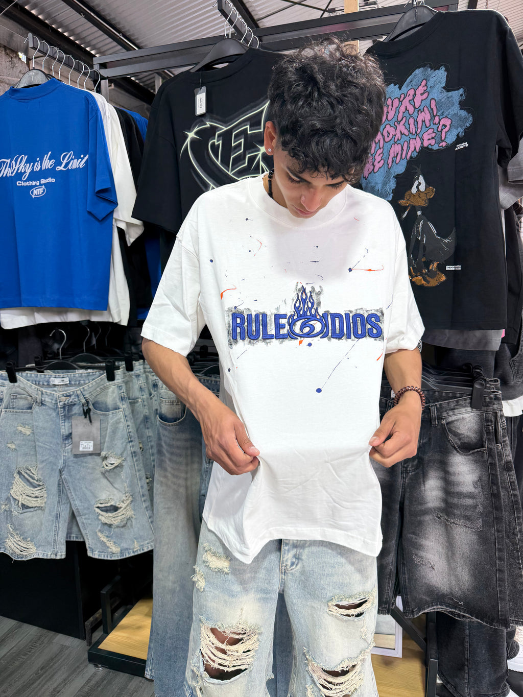 Polera Rule Dios White